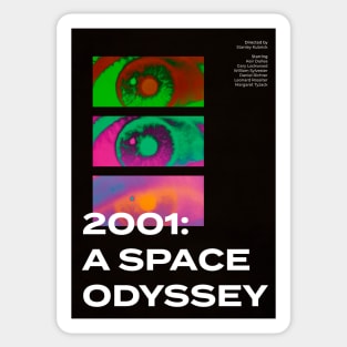 2001: A Space Odyssey - Minimalist Movie Poster - Stanley Kubrick Sticker